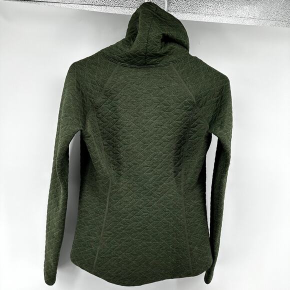 Marmot Annie Sweatshirt Quilted Cowl Neck Pockets Activewear Pullover Green S - Picture 7 of 7